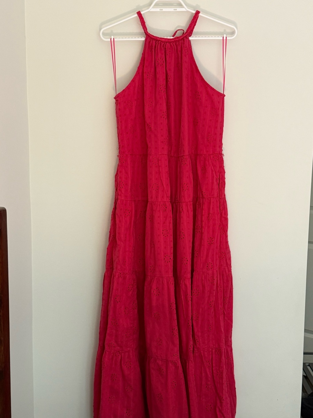 M&S Per Una Women’s Halter Maxi Dress - Vibrant Red-Pink